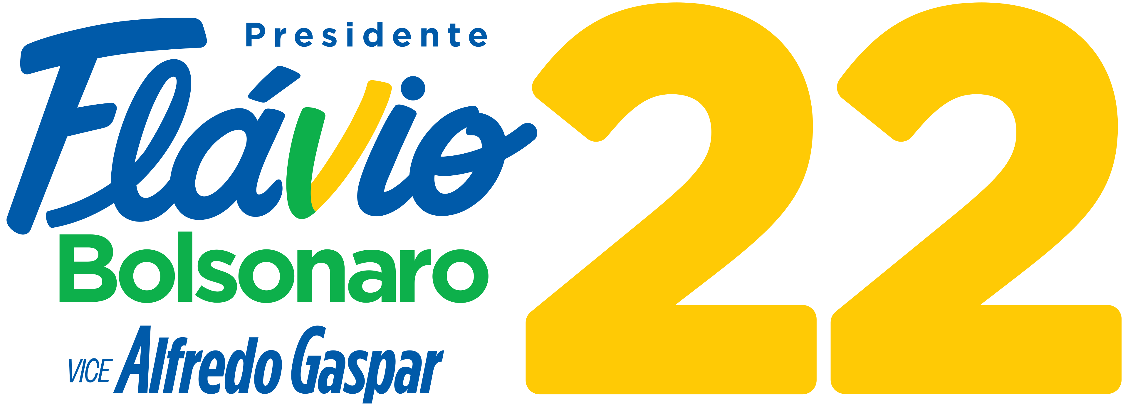 Apoio: Flávio Bolsonaro 22, vice Alfredo Gaspar